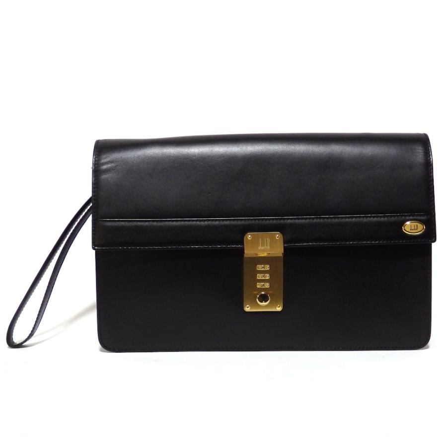 dunhill 【dunhill】ダンヒル セカンドバッグ 黒 レザー LD 9290 dunhill 【dunhill】ダンヒル セカンドバッグ 黒 レザー LD 9290