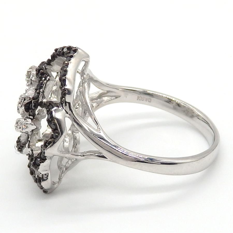 K18WG ホワイトゴールド ブラックダイヤモンド 0.27ct