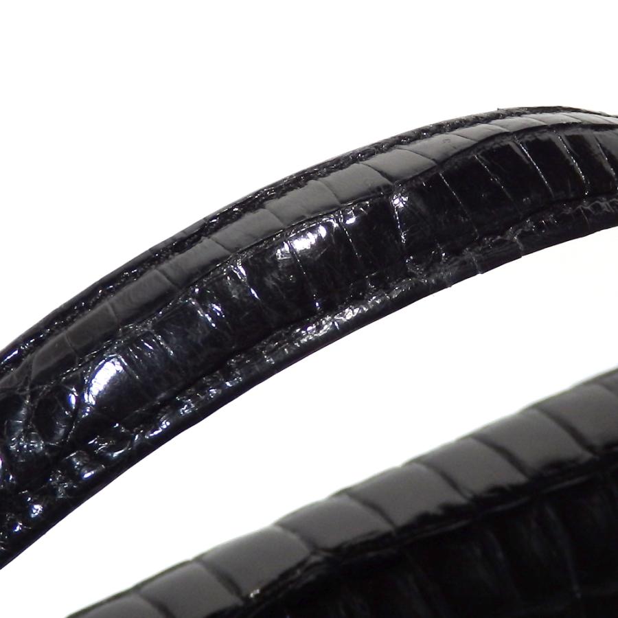 M&K】TOKYO クロコダイル レザー ハンドバッグ ブラック クロコ