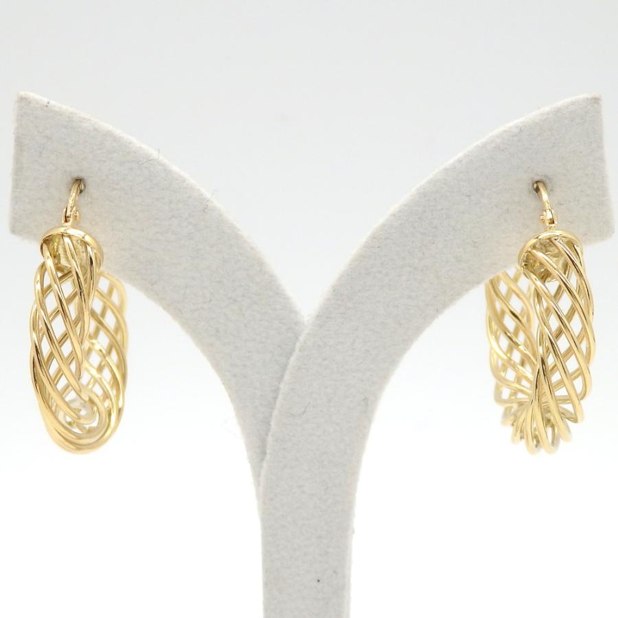 K18 ゴールド UNOAERRE（ウノアエレ） 750 ピアス イタリー フープ  