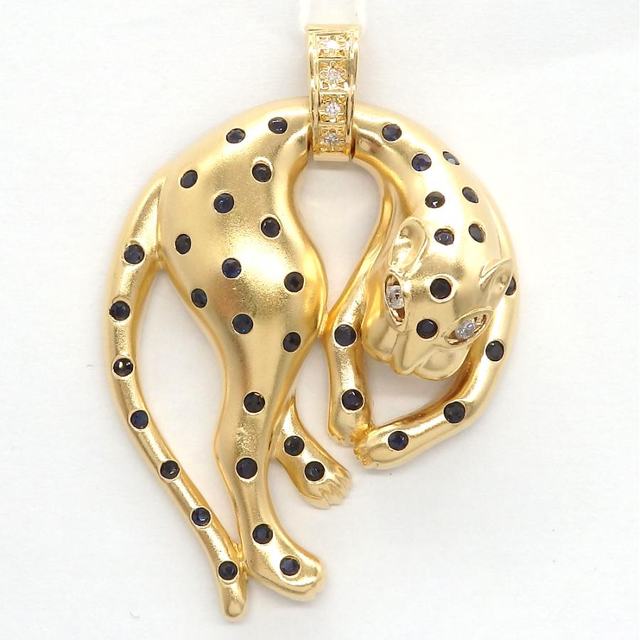 K18WGシトリン、イエローサファイア、ブラウンダイヤトップ