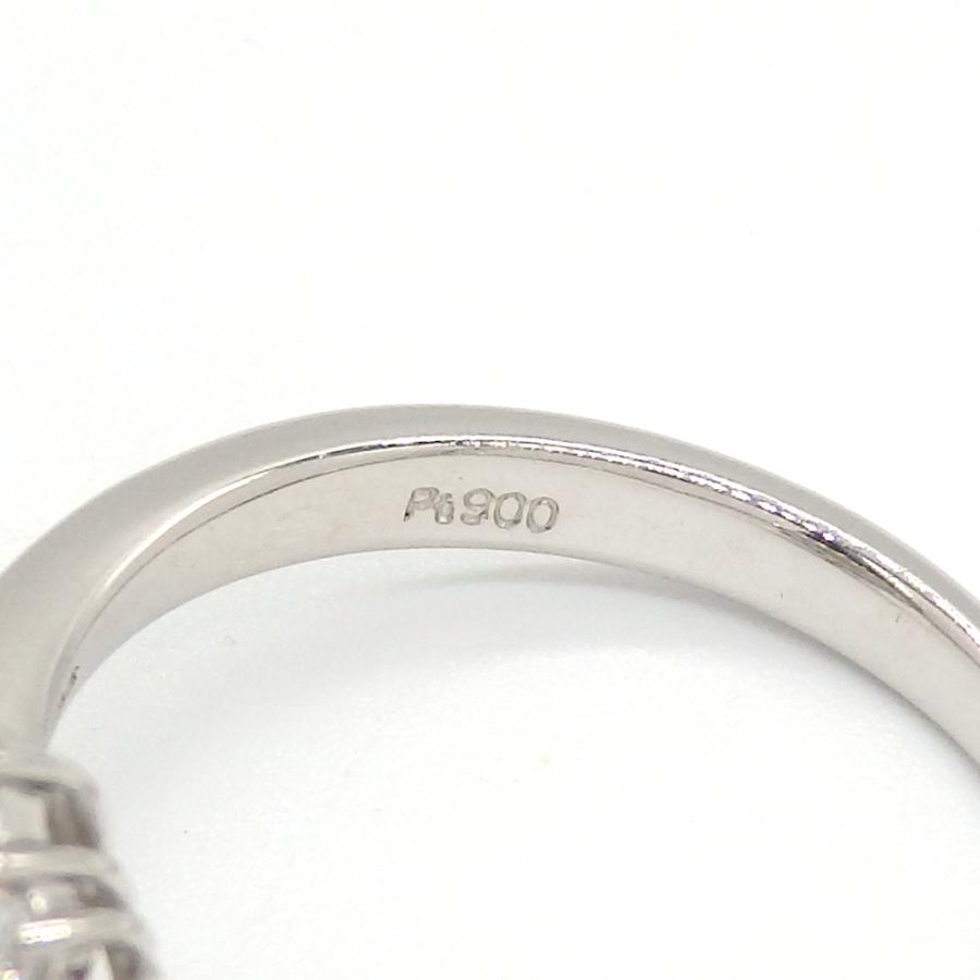 Pt900 プラチナ キャッツアイ 0.975ct ダイヤモンド 0.29ct 指輪 中古 