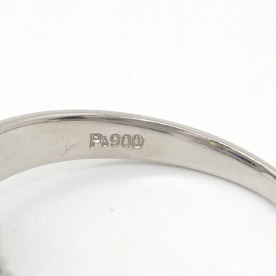Pt900 プラチナ サファイア 1.21ct ダイヤモンド 0.33ct 指輪 中古 美 