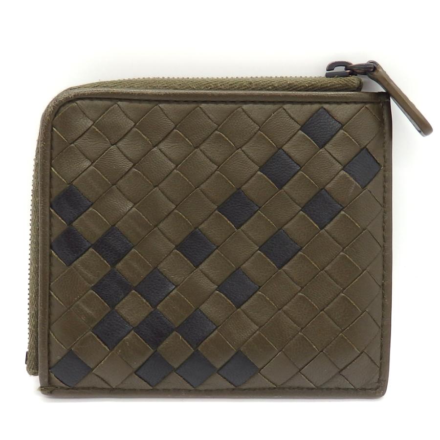 BOTTEGA VENETA】ボッテガヴェネタ イントレチャート グリーン レザー