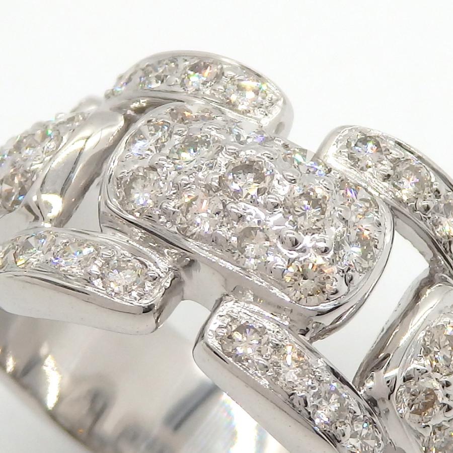 K18WG ホワイトゴールド ダイヤモンド 1.71ct 指輪 新品仕上済 中古 美