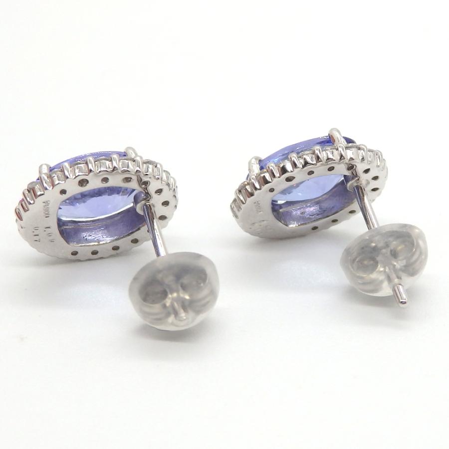 Pt900 プラチナ タンザナイト 1.090ct /0.960ct ダイヤモンド 0.17ct