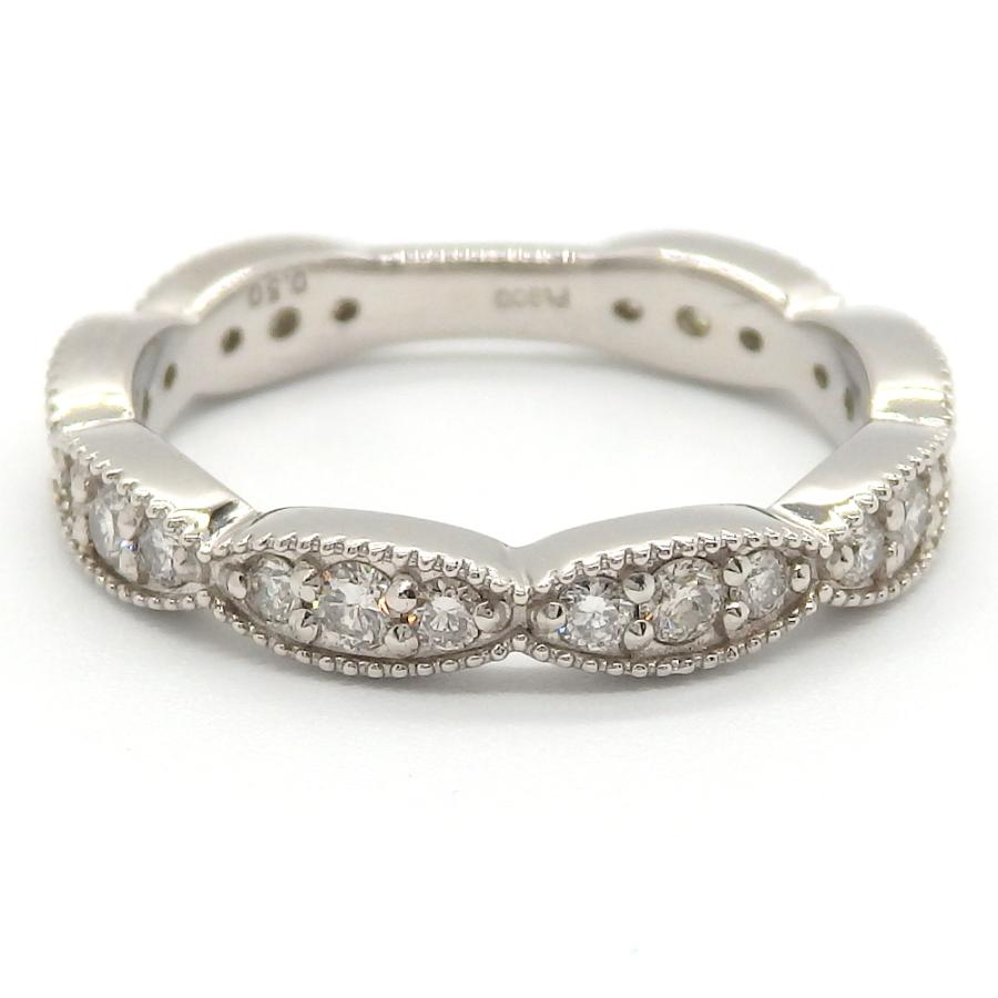 Pt900 プラチナ ダイヤモンド 0.50ct 指輪 中古 美品 レディース 