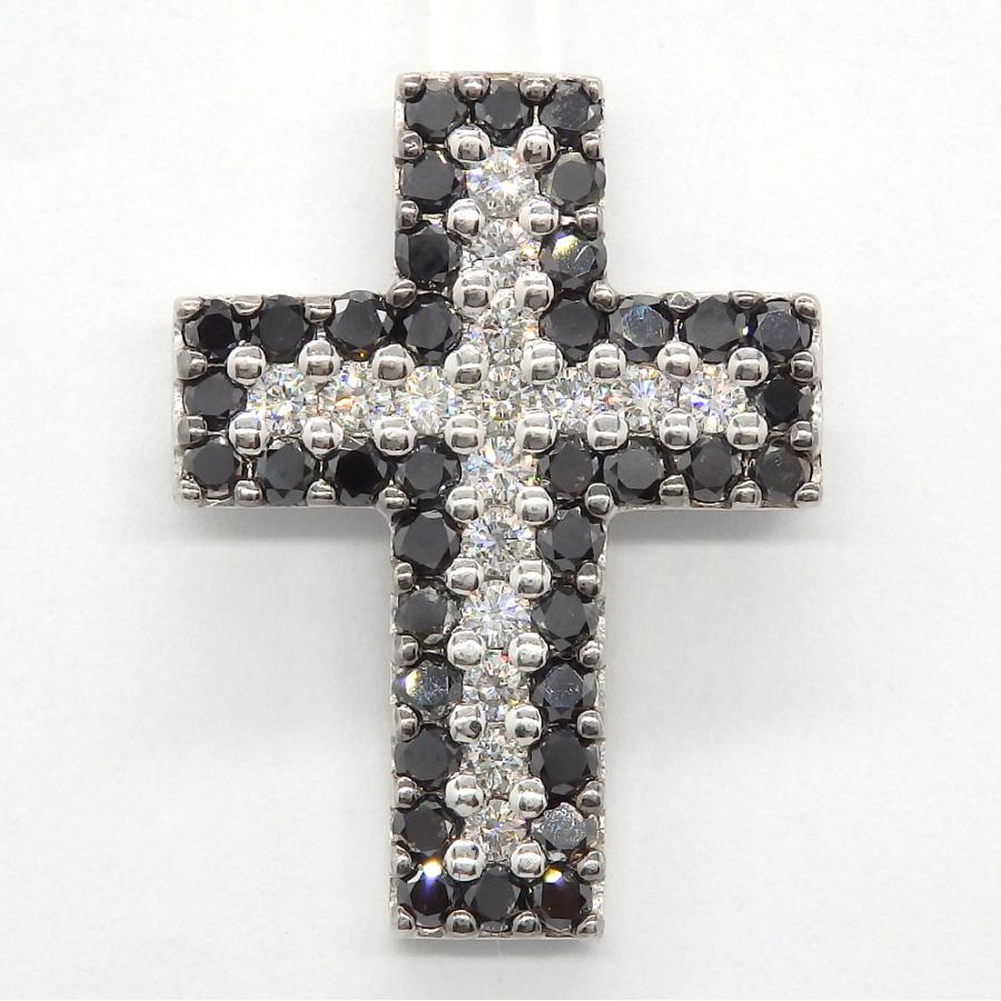 K18WG ホワイトゴールド ブラックダイヤ 1.55ct ダイヤモンド 0.60ct 