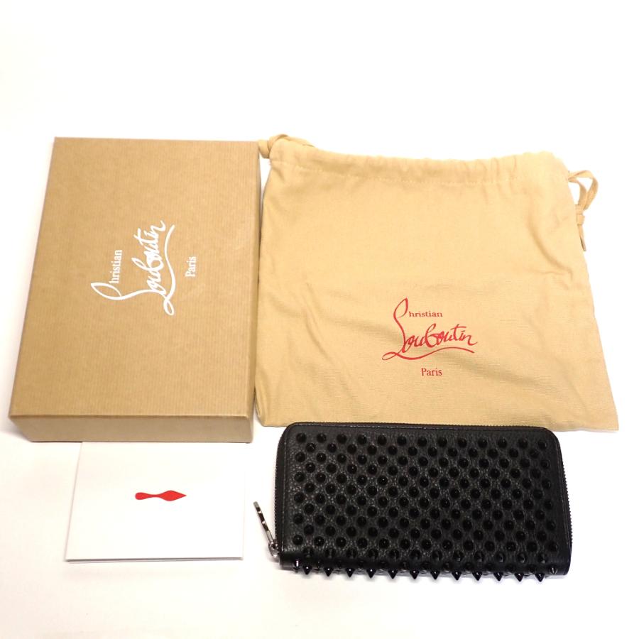 【Christian louboutin】クリスチャン・ルブタン  パネトーネ スタッズ ラウンドファスナー　長財布　1185059 レザー 中古　美品　質屋｜7takara｜10