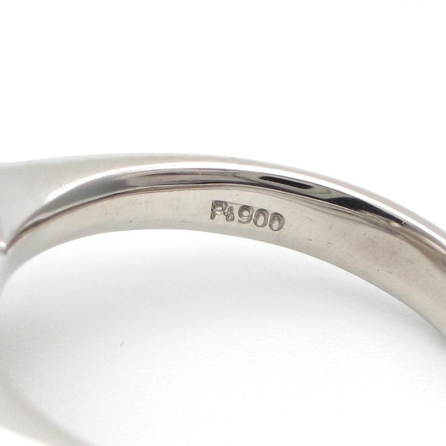 Pt900 プラチナ 真珠 13.2mm ダイヤモンド 0.87ct 指輪 大粒パール 
