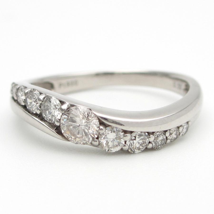 Pt900 プラチナ ダイヤモンド 0.50ct 指輪 中古 美品 新品仕上げ済 