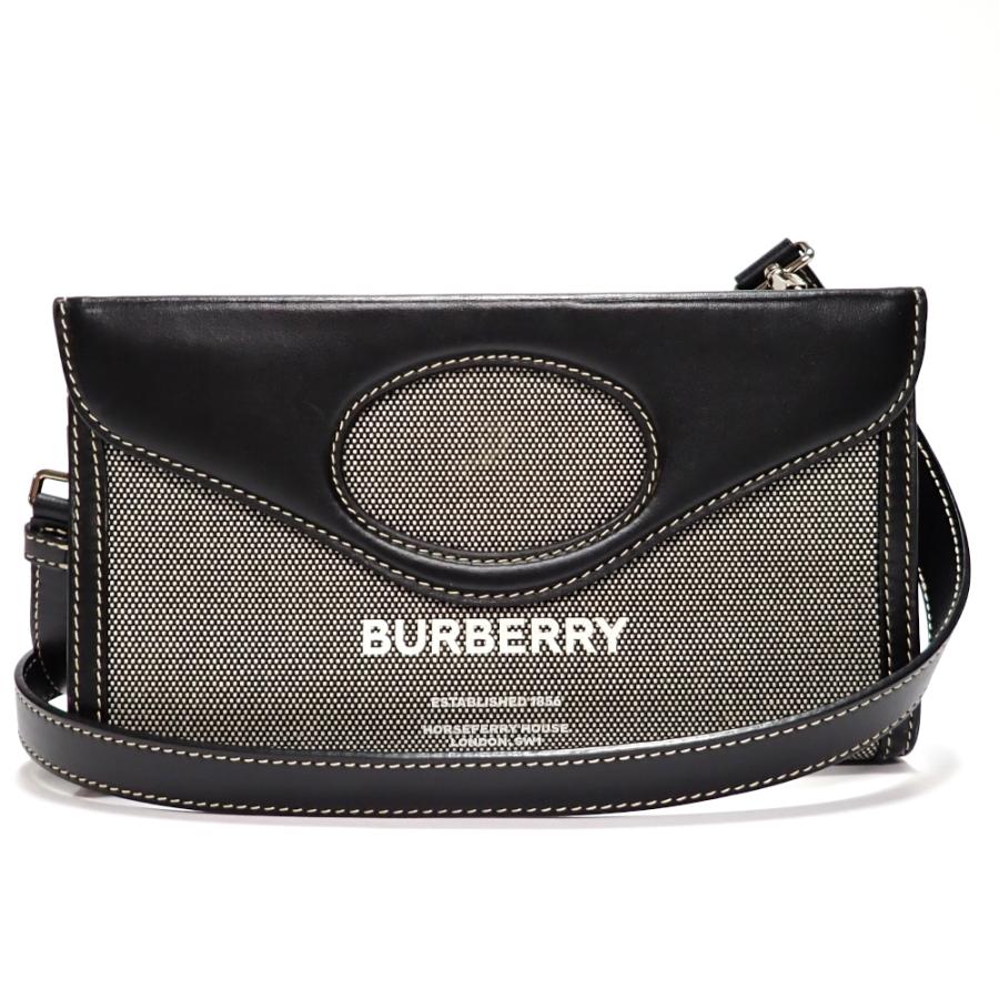Burberryホースフェリープリントコットンキャンバスジップポーチ