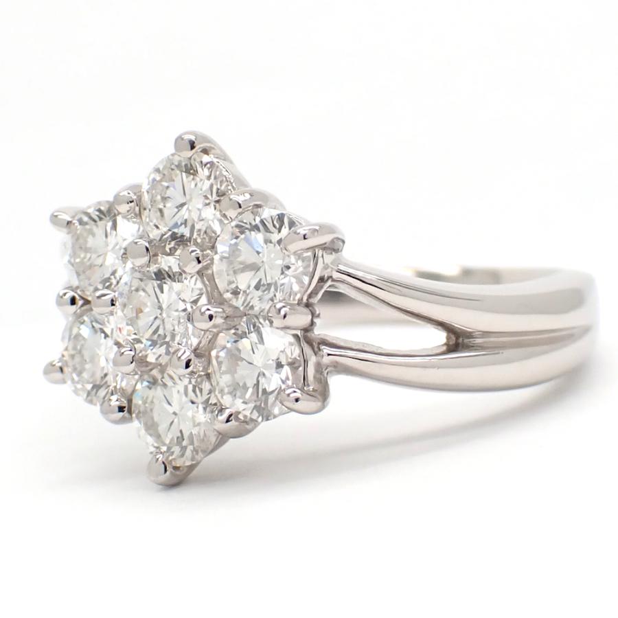 Pt900 プラチナ ダイヤモンド 1.00ct 指輪 中古 ダイヤ フラワー 1 