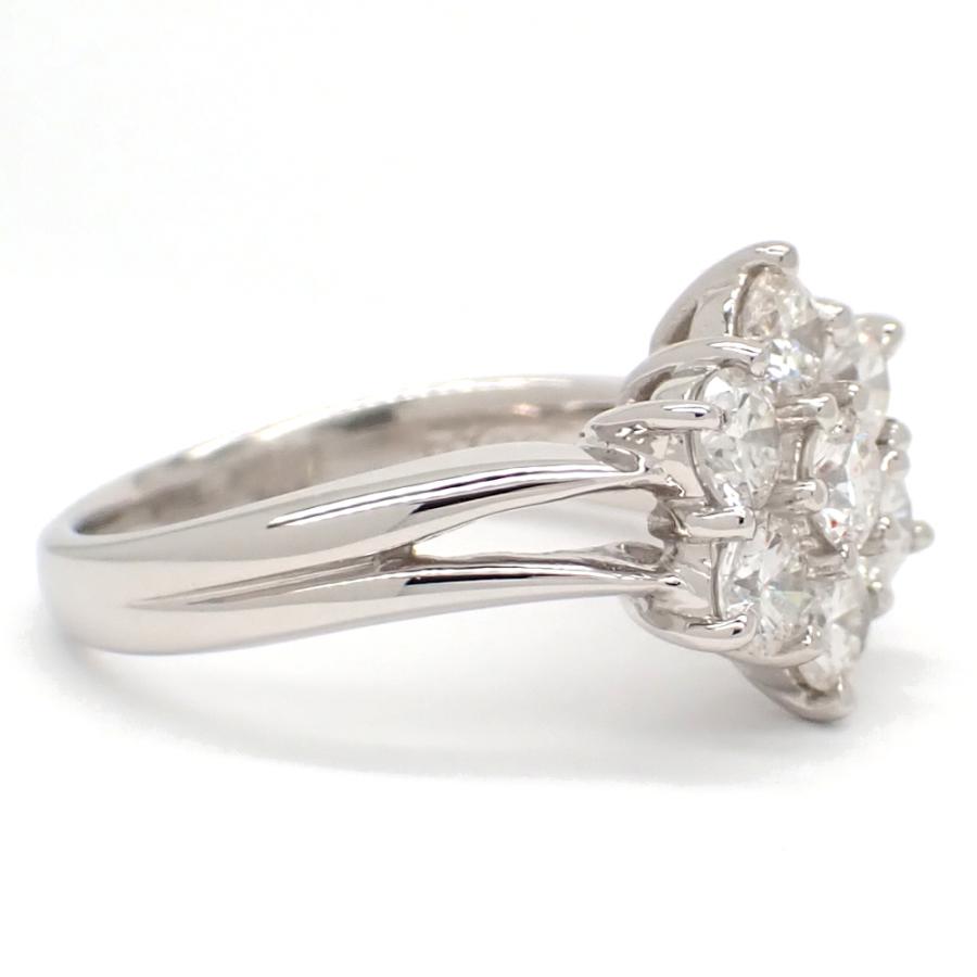 Pt900 プラチナ ダイヤモンド 1.00ct 指輪 中古 ダイヤ フラワー 1 