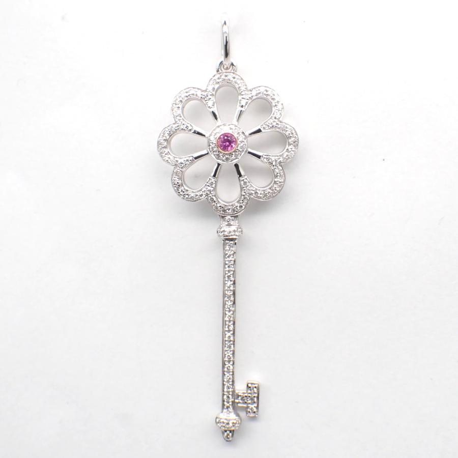 K18WG ホワイトゴールド ピンクサファイア 0.05ct ダイヤモンド 0.30ct 