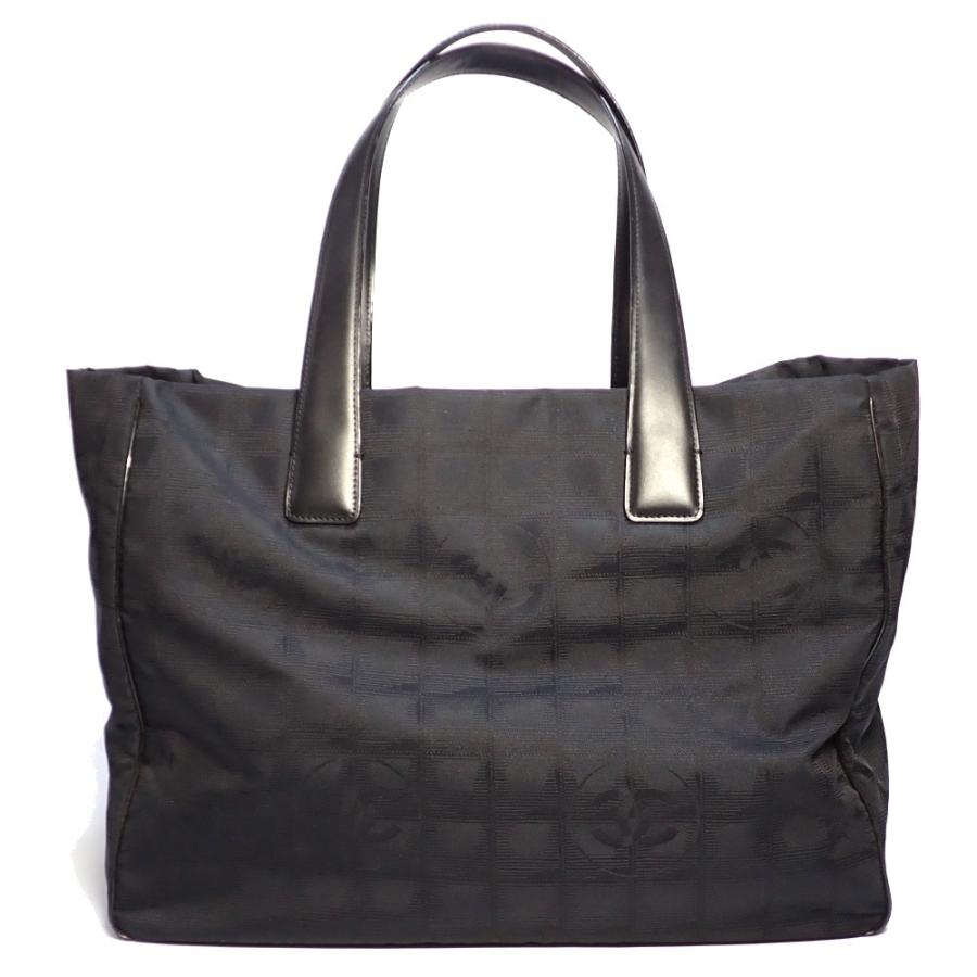 【CHANEL】 シャネル　ニュートラベルライン　トートMM　トートバッグ　A15991　ナイロン×レザー　10番台　ブラック　バッグ　中古　質屋の画像