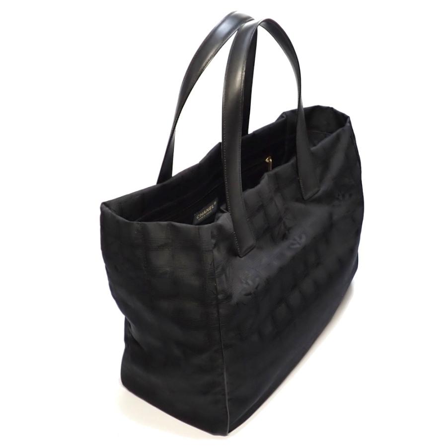 【CHANEL】 シャネル　ニュートラベルライン　トートMM　トートバッグ　A15991　ナイロン×レザー　10番台　ブラック　バッグ　中古　質屋の画像