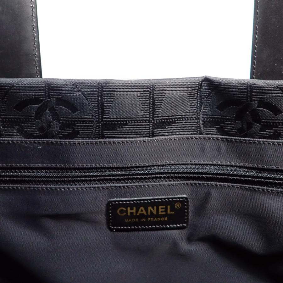 【CHANEL】 シャネル　ニュートラベルライン　トートMM　トートバッグ　A15991　ナイロン×レザー　10番台　ブラック　バッグ　中古　質屋の画像