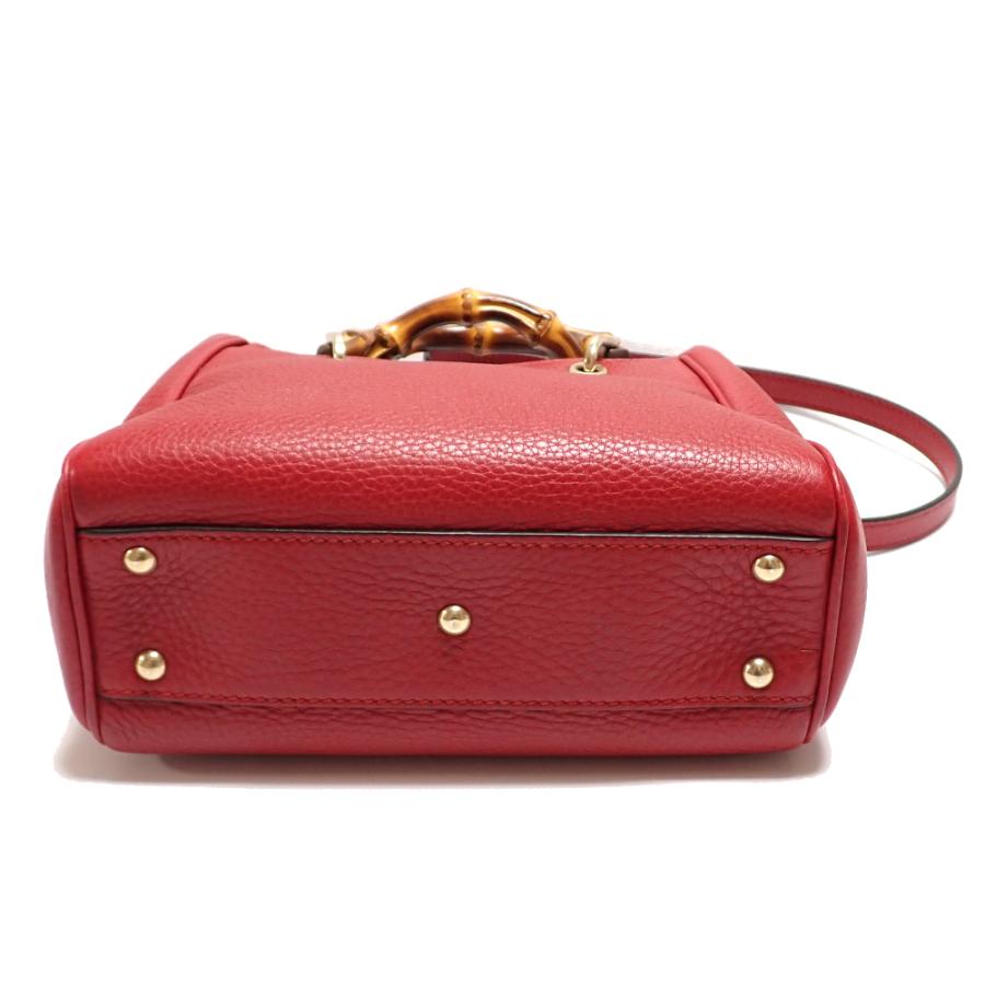 GUCCI（グッチ） 【GUCCI】 バンブー ミニショルダー レッド 赤 レザー