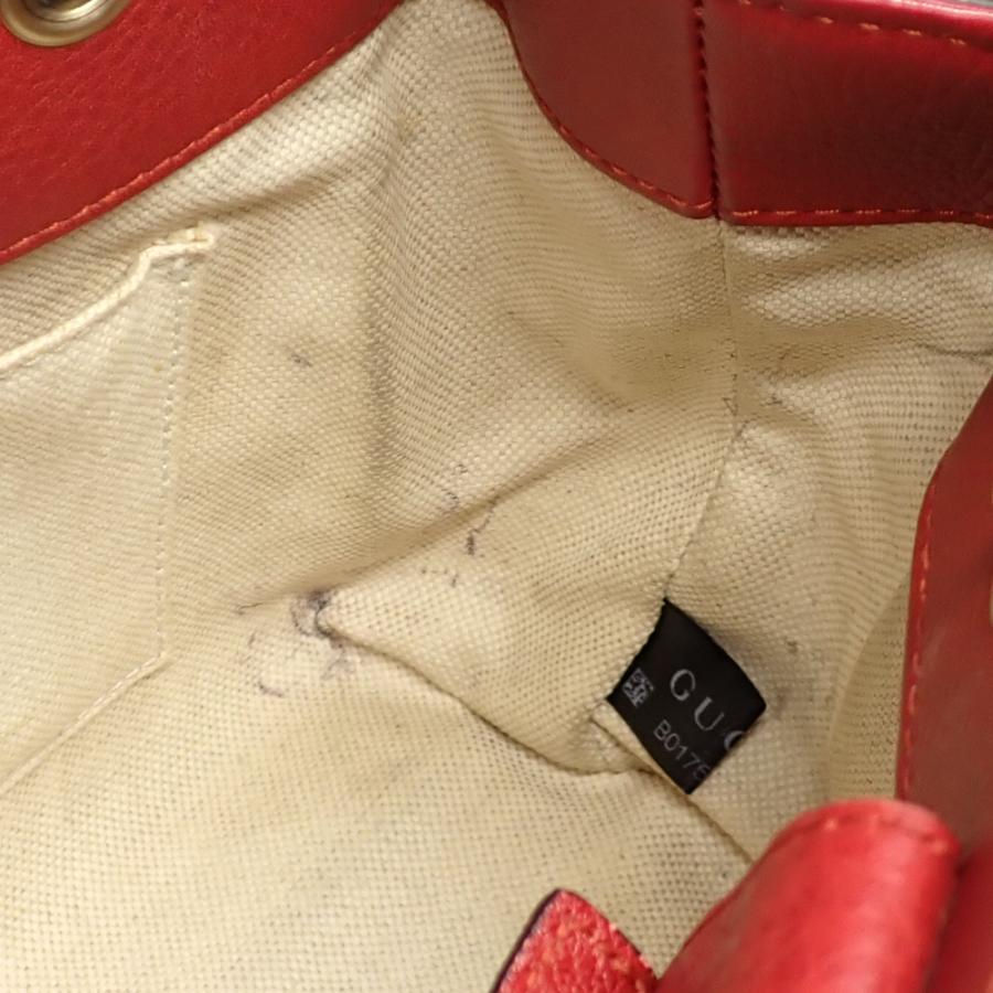 GUCCI（グッチ） 【GUCCI】 バンブー ミニショルダー レッド 赤 レザー