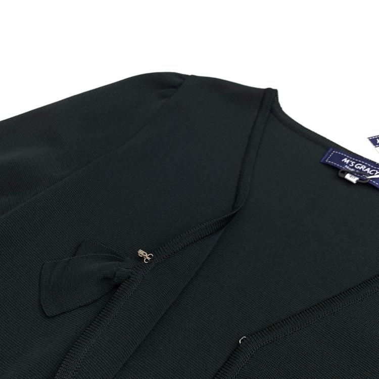 エムズグレイシー リボン カーディガン ボレロ 40 美品 未使用品 M'S GRACY エムズグレイシー リボンボレロ