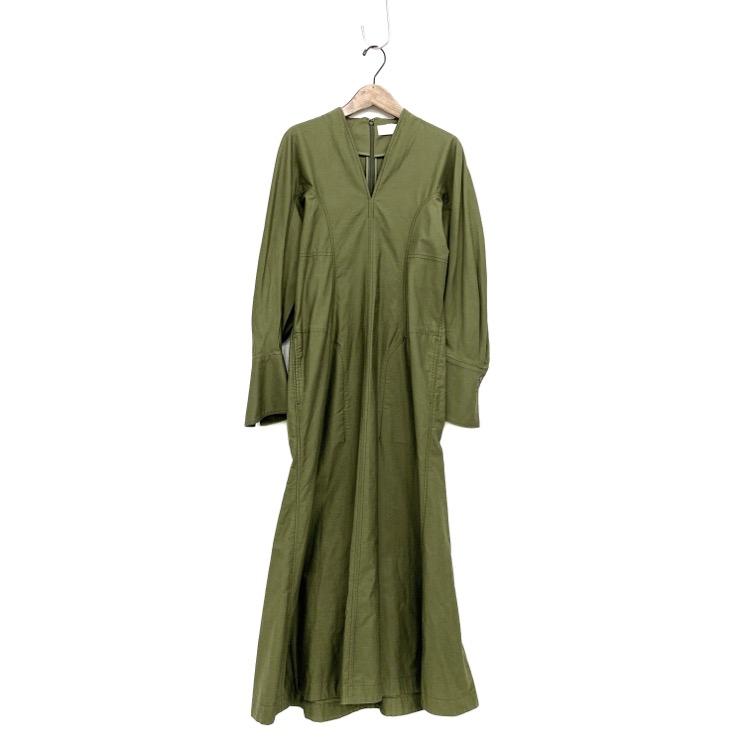 22SS Mame Kurogouchi マメクロゴウチ Military Cotton Deep Neck 