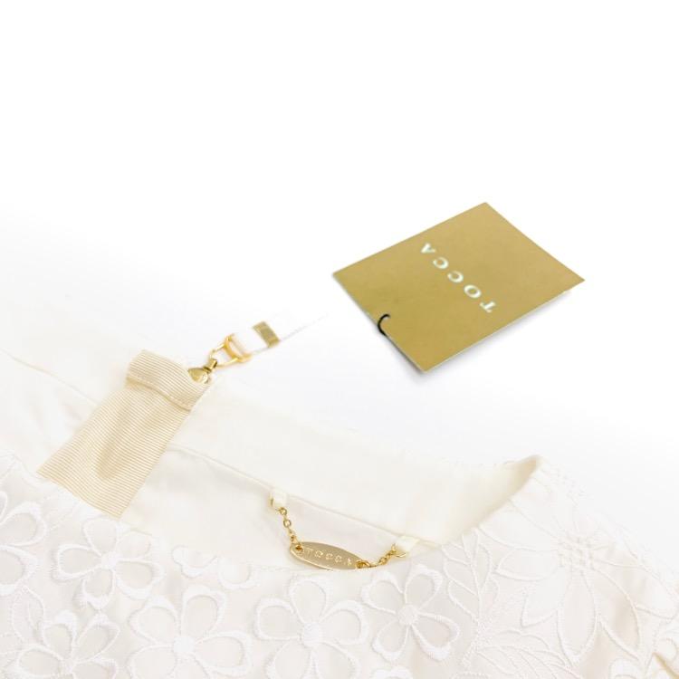 TOCCA GOLD LABEL トッカ フラワー刺繍ドレス ワンピース ホワイト 0