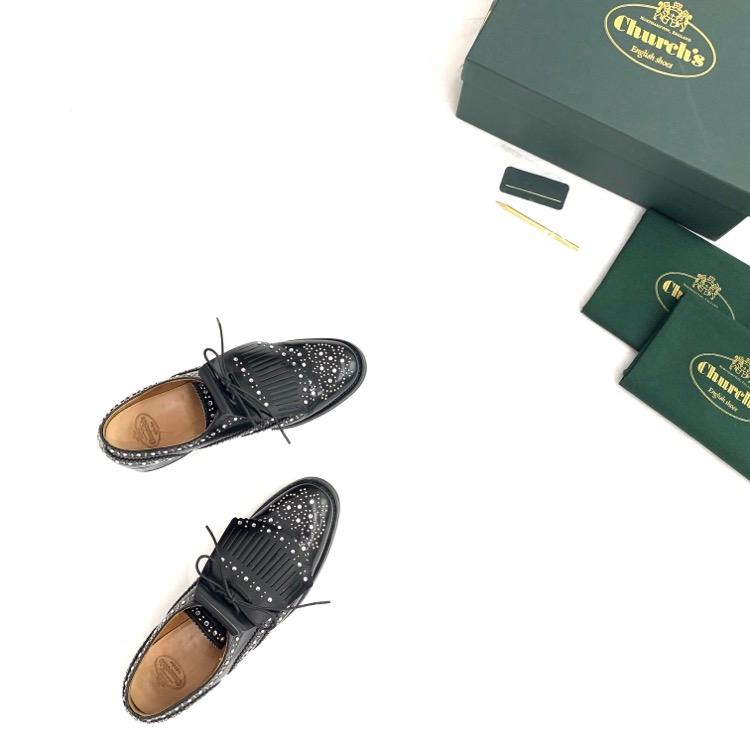 Churech's チャーチ Drawer別注 CONSTANCE SHINE スタッズ ライン