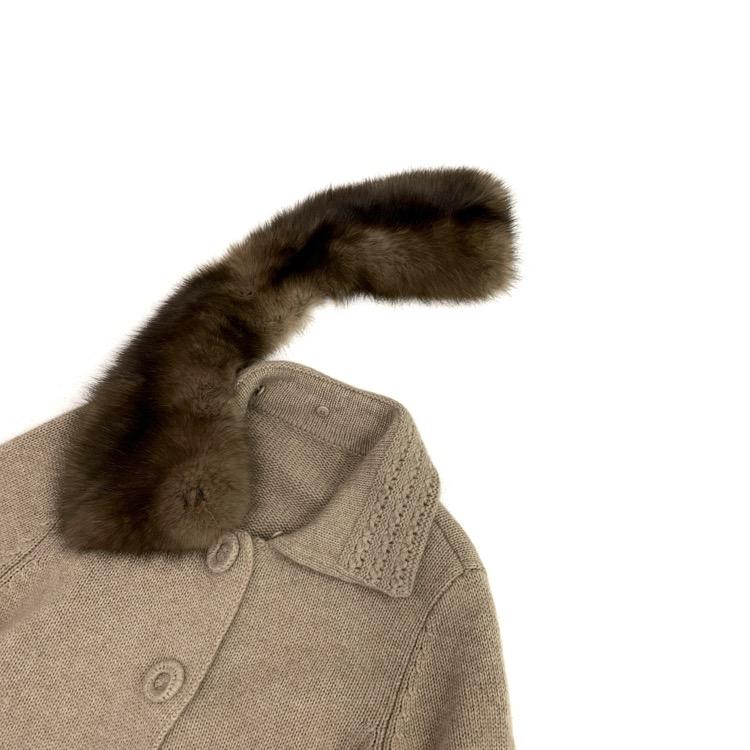 FOXEY フォクシー ニットコート シナモンスフレ カシミヤ×ロシアン 