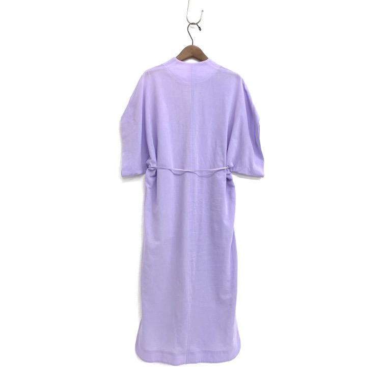 22SS Mame Kurogouchi マメクロゴウチ Crepe Deep V-Neck Dress 