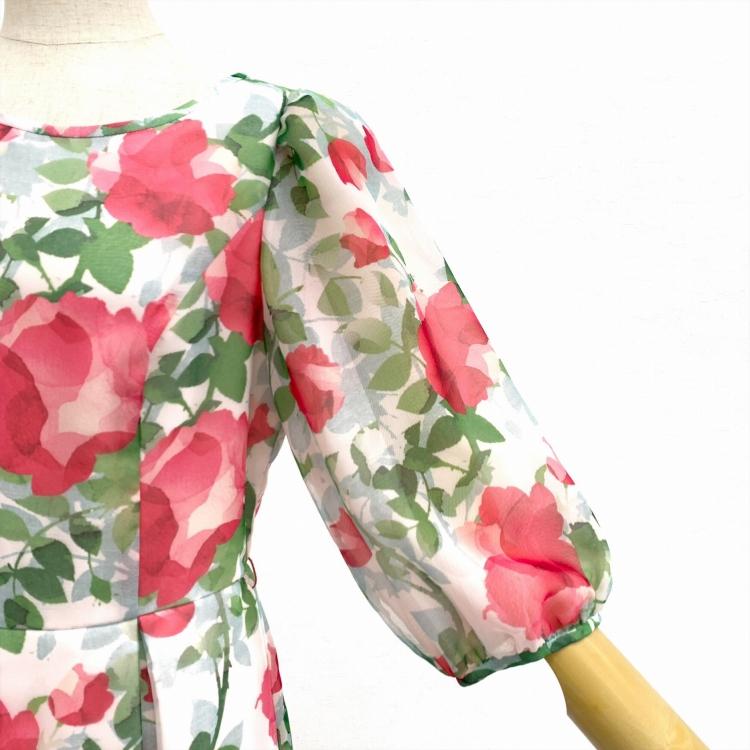 M'S GRACY*WEB掲載*シフォンフラワーワンピース M'S GRACY エムズグレイシー シフォンフラワープリント