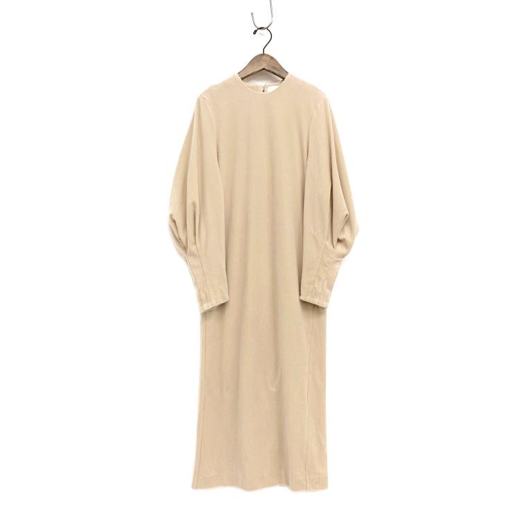 Mame Kurogouchi マメクロゴウチ Ribbed Velour Jersey Dress 三越  