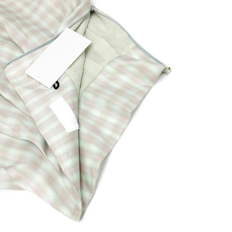 未使用品 23SS Mame Kurogouchi マメクロゴウチ Linen Mix Ombre Check 