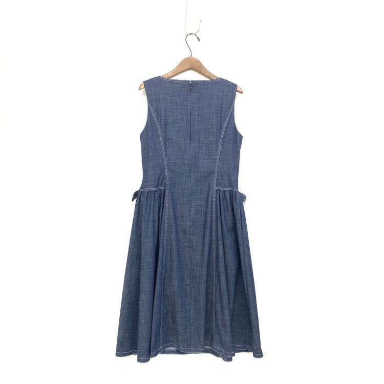 エムズグレイシー デニム リボン ジャンパースカート ロング ワンピース 38