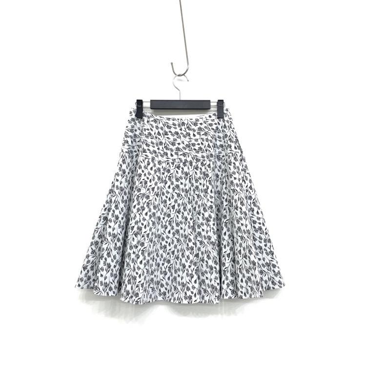 未使用品 Rene ルネ モノトーンフラワージャガード スカート ホワイト  