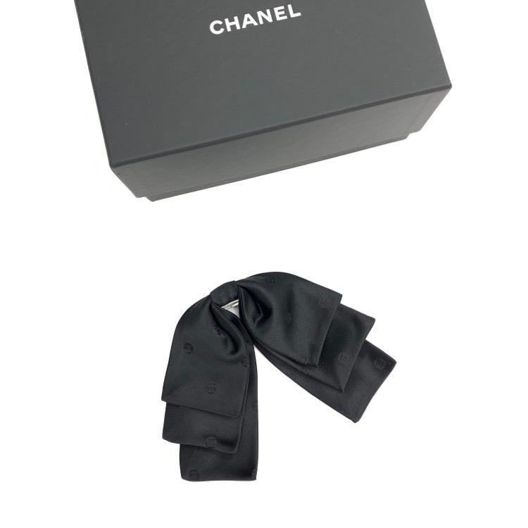 CHANEL シャネル シルクリボンバレッタ CC ココマーク ブラック : 036872 : 7yorku&7yorku familiar - 通販  - Yahoo!ショッピング