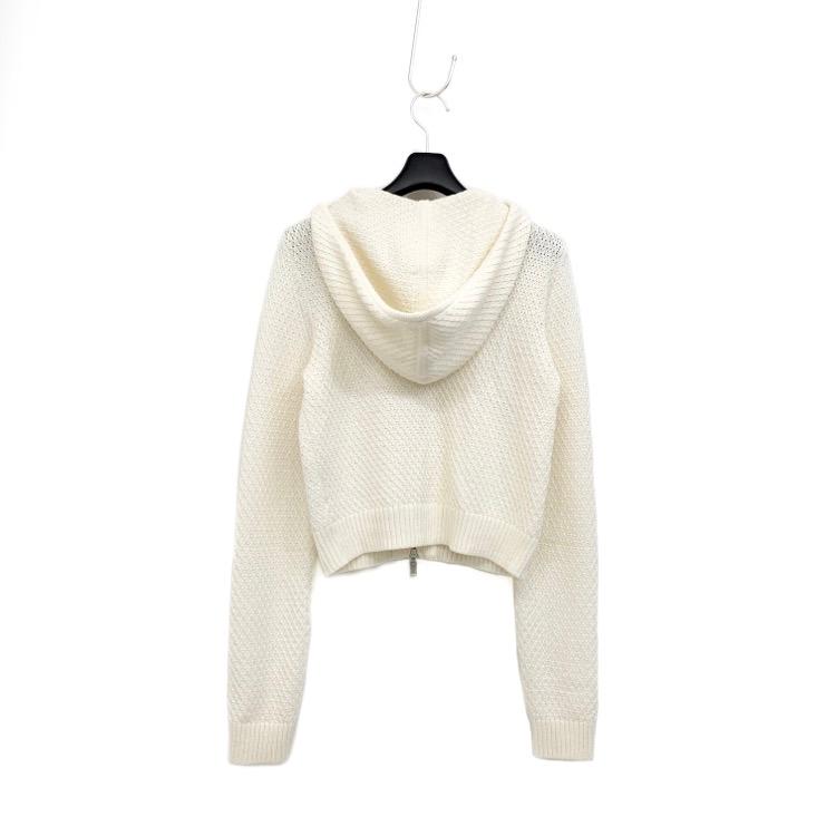 フォクシー　ホワイト カーディガン FOXY】ホワイト カーディガン オープンフロント Cardigan