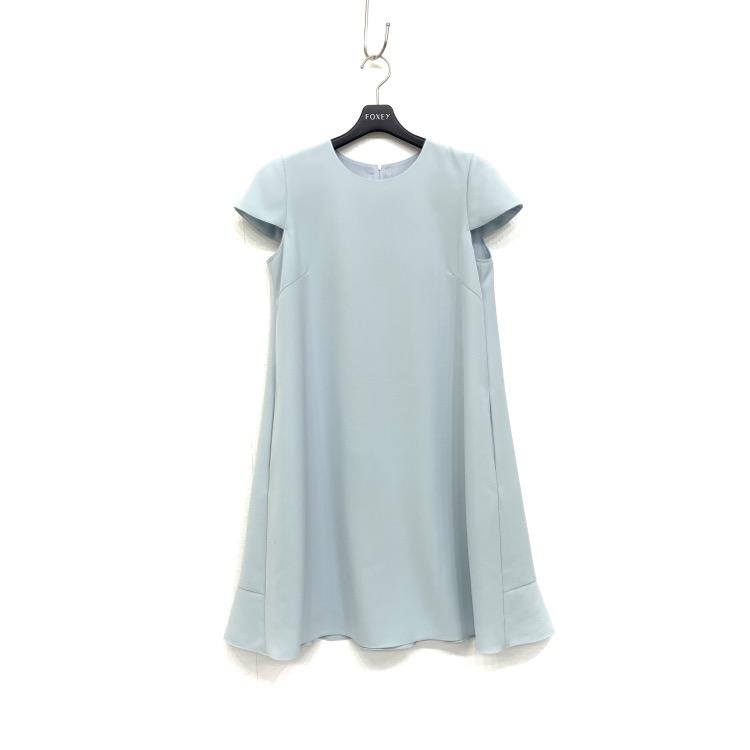 FOXEY NEWYORK フォクシー バックフリルヘムドレス ワンピース ブルー 
