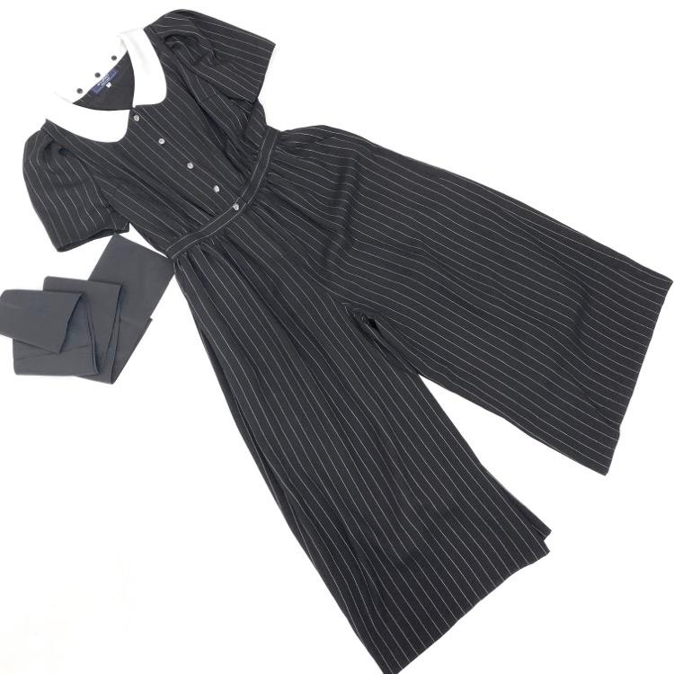 M'S GRACY✨2way ストライプオールインワン 40 白襟 黒 2022 M'S GRACY