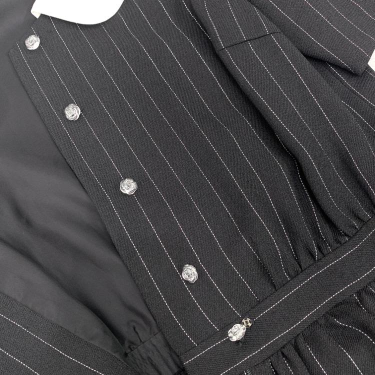 M'S GRACY エムズグレイシー オールインワン　ストライプ　白襟　ネイビー 2022 M'S GRACY エムズグレイシー ストライプオールインワン