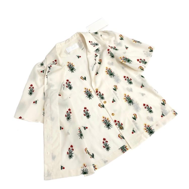 Mame Kurogouchi マメクロゴウチ Pedicel Embroidery Open 