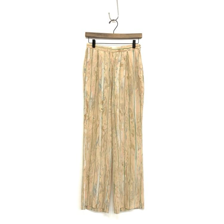 22SS Mame Kurogouchi マメクロゴウチ Marble Print Silk Trousers 
