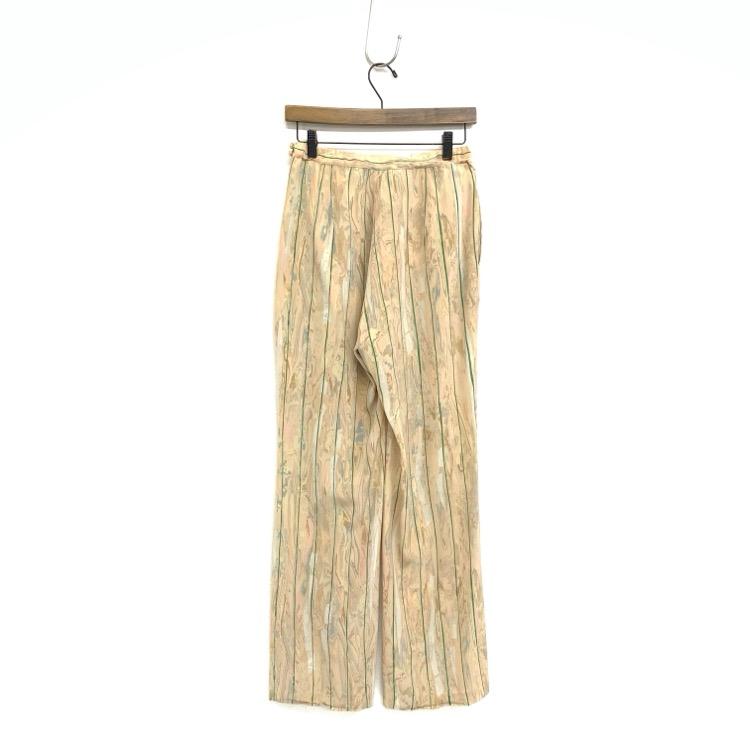 22SS Mame Kurogouchi マメクロゴウチ Marble Print Silk Trousers 