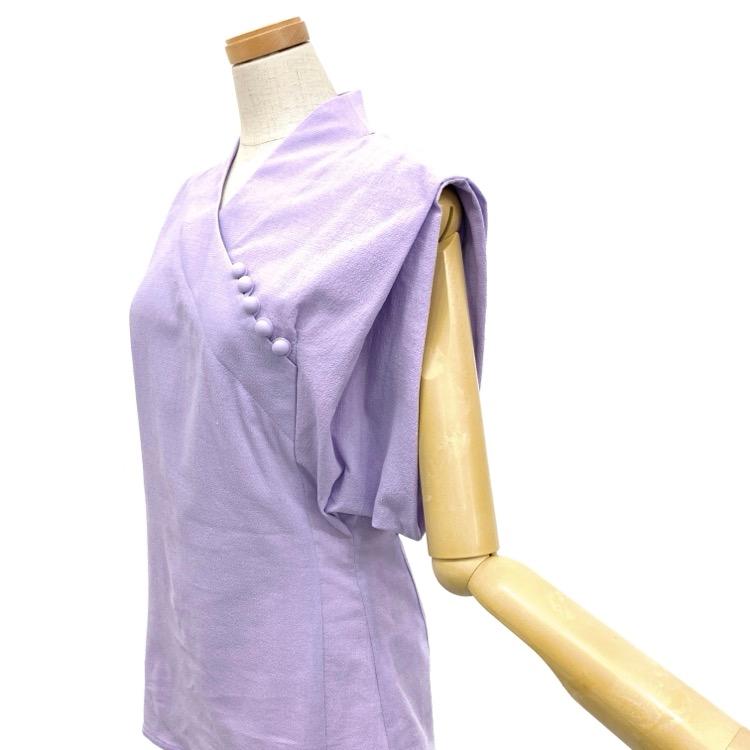 Mame Crepe Buttoned V-Neck Top ちりめんトップス 22SS Mame