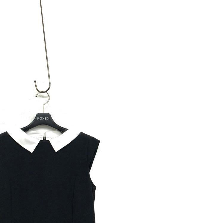 美品✨フォクシーニューヨークワンピースJUSTIN dress 白襟黒