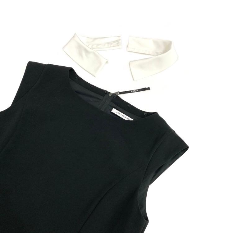 フォクシー Justine Dress 白襟 ワンピース