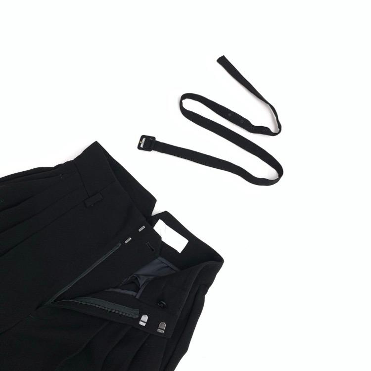 Mame Kurogouchi マメクロゴウチ Belted Tapered Trousers ベルト 