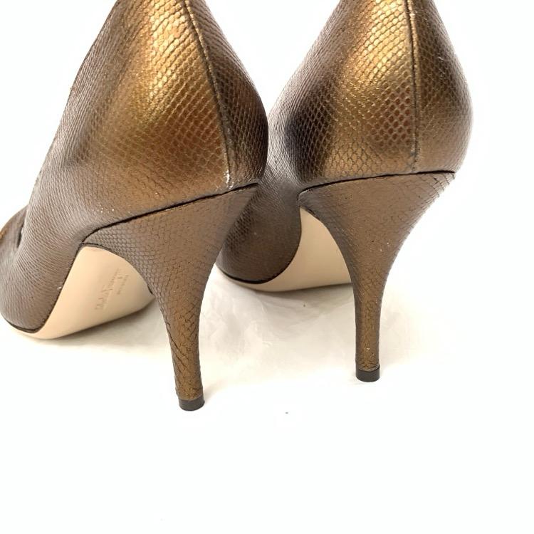 Salvatore Ferragamo フェラガモ オープントゥ パンプス 8C ブラウン  