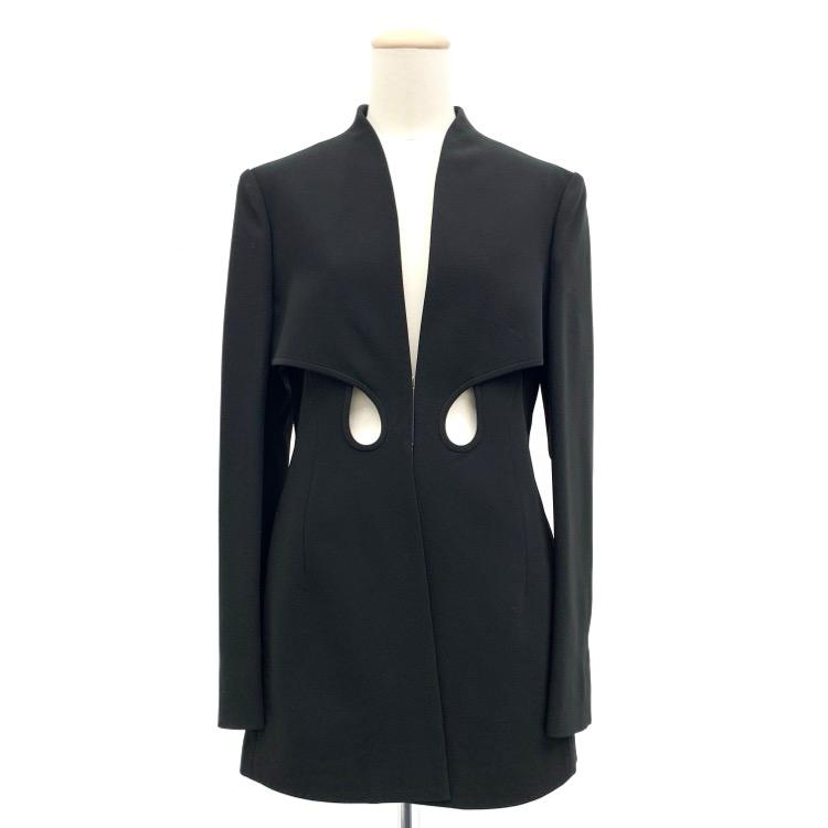 Mame Kurogouchi マメクロゴウチ Collarless Hole Jacket with Mame Kurogouchi マメクロゴウチ Collarless Hole Jacket with