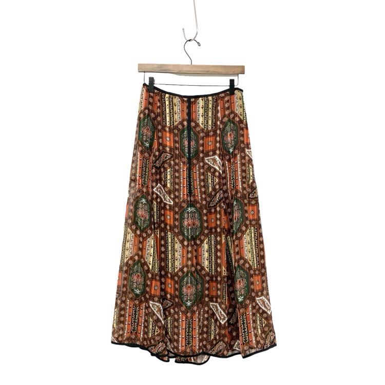 mame マメクロゴウチ ステンドグラスプリントスカート